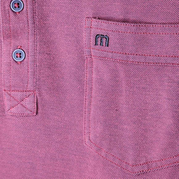 Travis Mathew Men’s Short Sleeve Maroon Red Golf Polo Shirt Sz Large Pima Blend - Picture 6 of 9